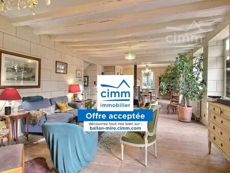 maison de caractère entre joué lès tours et ballan-miré  132m²  jardin  garage  atelier