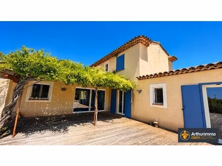 pourrières – villa 4 chambres avec piscine chauffée  vue sainte-victoire et panneaux photo