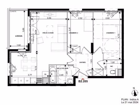 vente appartement 3 pièces 64 m² à roussillon (38150)  199 000 €