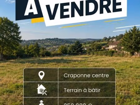 terrain 1263 m² craponne