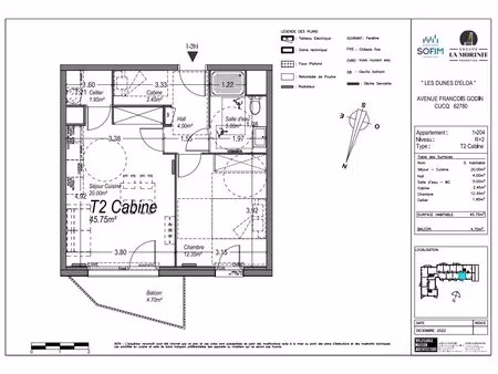 a vendre  appartement neuf  à cucq  t3