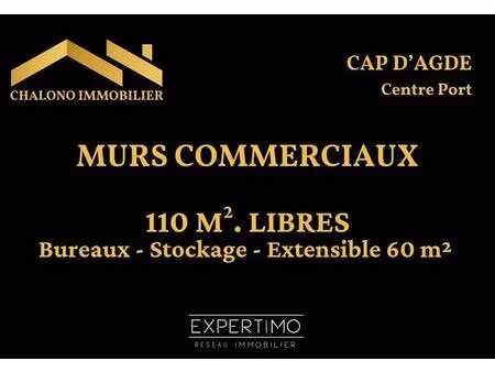 vente commerce le cap d agde 34300 110m²