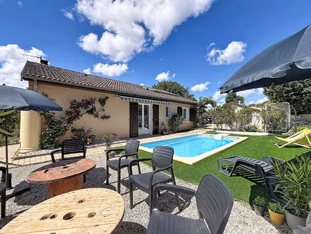 charmant plain pied à villieu loyes mollon 110 m2  4 chambres  piscine  vue sur la nature 