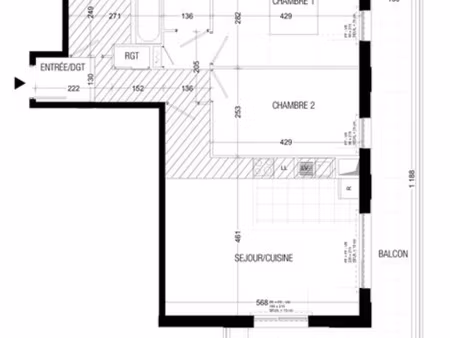 argenteuil – appartement 3 pièces avec balcon
