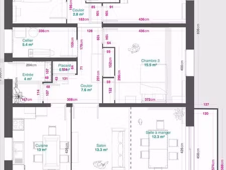 maison t4 rénovée – 104 5 m² – jardin 300 m² – garage – digne-les-bains (les augiers)