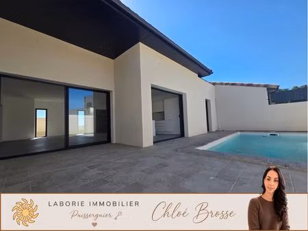 a vendre - villa t4 neuve contemporaine de plain pied de 120 m2 hab sur 412 m2 de terrain.