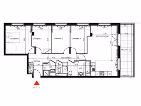 appartement 5 pièces avec balcon