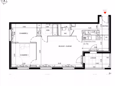 appartement 4 pièces avec loggia