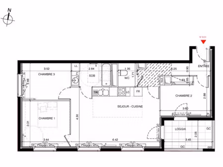 appartement 4 pièces avec loggia