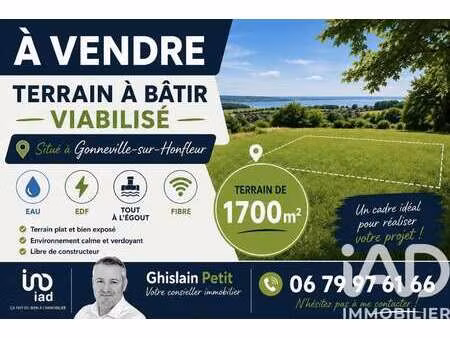 vente terrain à gonneville-sur-honfleur (14600) : à vendre / 1701m² gonneville-sur-honfleu
