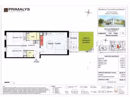 location appartement 3 pièces aux sorinières (44840) : à louer 3 pièces / 62m² les soriniè