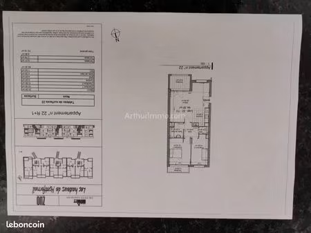 appartement 3 pièces 66 m²