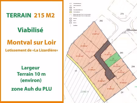 vente terrain 215 m² à nogent-sur-loir (72500)  22 350 €