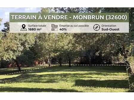 vente terrain à batir à l'isle-jourdain (32600)  85 000 €