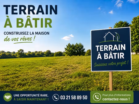 vente terrain 510 m² tincques (62127)