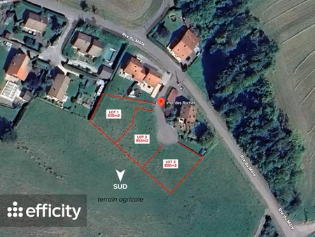 vente terrain 853 m² à saint-jean-de-tholome (74250)  230 000 €