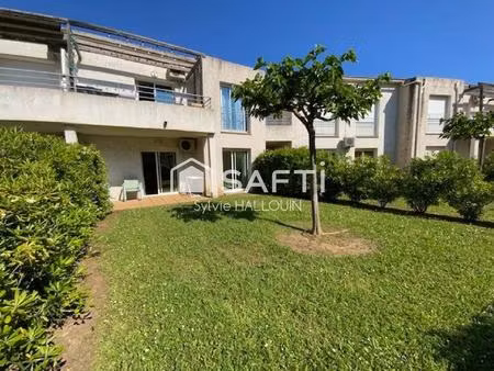 appartement t2 bord de mer 34m² jardin 80m² parking
