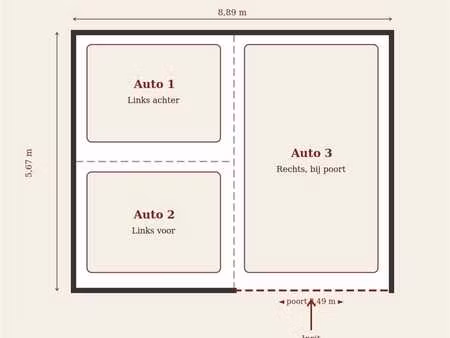 ruime garagebox (+/-50 m2)