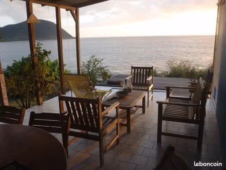 loue maison individuelle meublée  emplacement unique à deshaies guadeloupe du22 mai au 31 