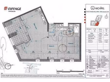 location appartement 3 pièces à sainte-luce-sur-loire (44980) : à louer 3 pièces / 61m² sa