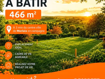 vente terrain 466 m² morlaix (29600)