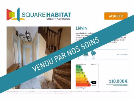 maison à vendre 5 pièces 80 m² - liévin (62) - 110 000€