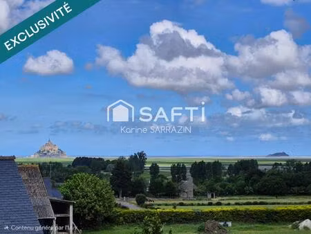 ensemble immobilier avec vue imprenable sur le mont-saint-michel et la baie