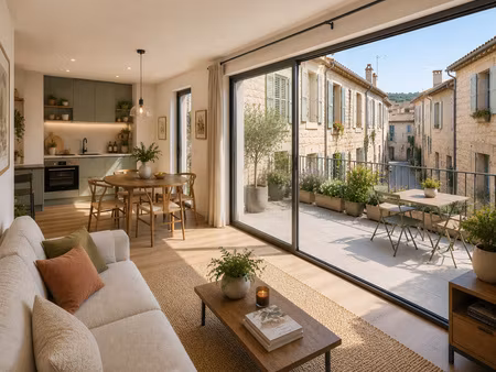 appartement avec terrasse centre rognes - achat parking possible