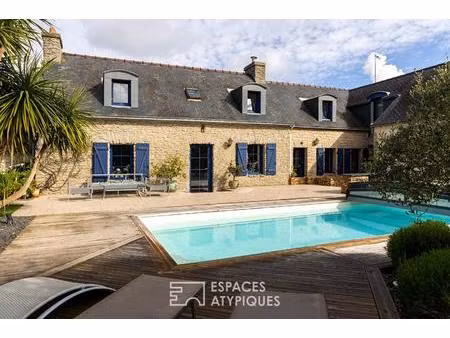 longère rénovée avec piscine