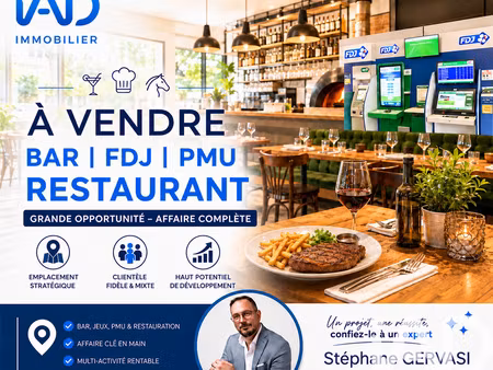vente bar  brasserie  tabac 260 m²