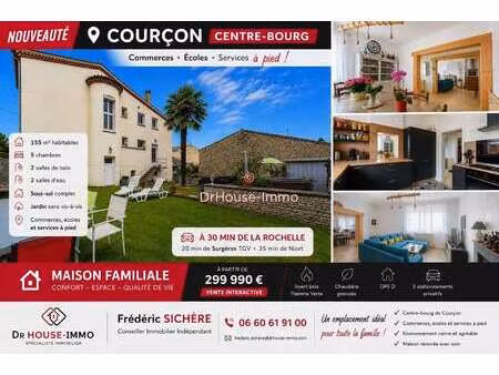 vente maison à courçon (17170) : à vendre / 155m² courçon