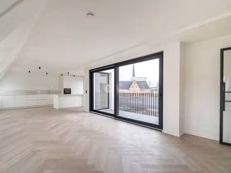 penthouse 2 chambres avec terrasse - quartier luxembourg /flagey  immeuble totalement reno