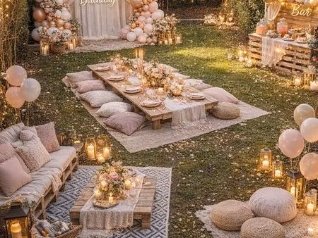 jardin pour anniversaire  mariage evjf