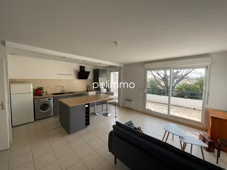 salon de pce - a louer - appartement meuble t2 + terrasse + parking + garage - 46.19 m2