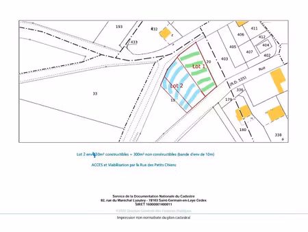 vente terrain 730 m² à prouvais (02190)  42 180 €