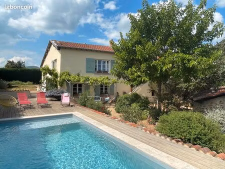 maison t5 sans vis-à-vis avec jardin et piscine  proche lyon
