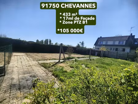 vente terrain 433 m² à chevannes (91750)  99 000 €