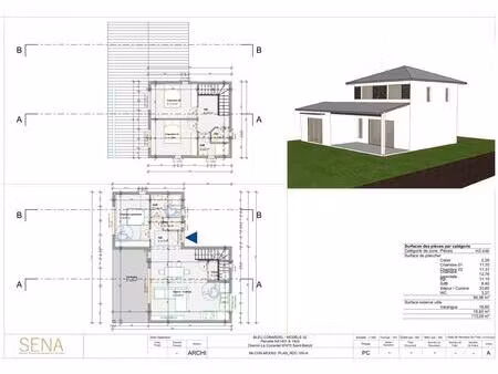 2/6 villas neuves t4 r+1 de 113m² / saint-benoit