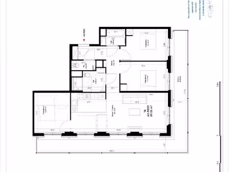 location appartement 4 pièces 89 m² à saint-denis (93200)  1 649 €