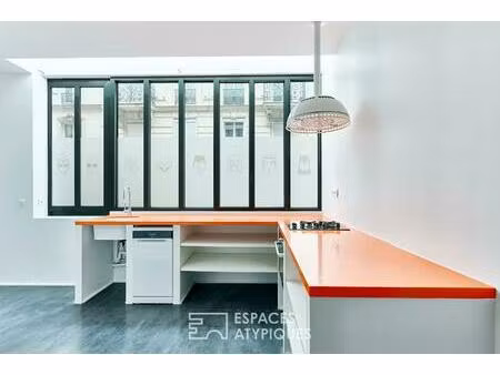 loft mixte dans un ancien parking réhabilité à montmartre