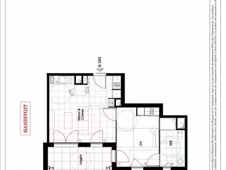 appartement 2 pièces 44 m²