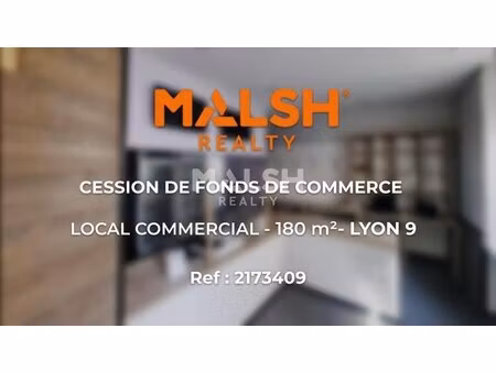 achat local commercial 179m²