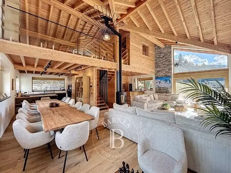 morzine – chalet neuf de 317 m² – 6 chambres en suite – espace bien-être et vue pleney