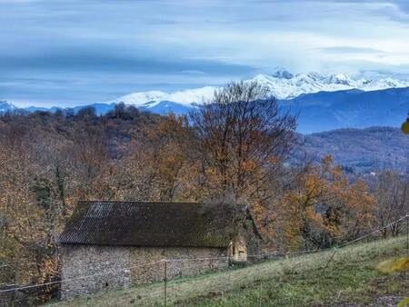 propriété à rénover avec grand terrain et panorama sur les pyrénées