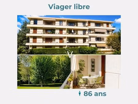 viager libre - appartement t4 de 94 m2 avec terrasse  parking