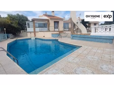 villa d'exception plain-pied et piscine avec vue mer & albère
