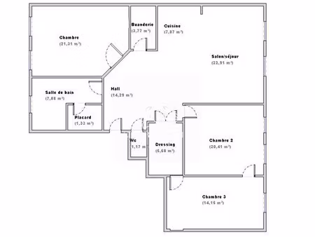lyon 6 foch. appartement familiale 120m² étage élevé. statio