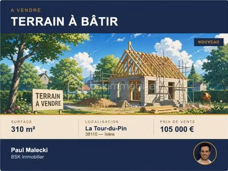 terrain de 310 m² à la tour-du-pin