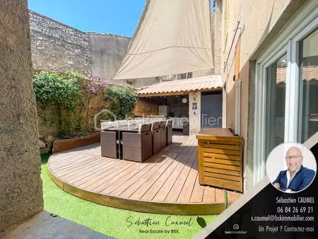 rare sur cournonterral (34660) : t4 rdc - 114 m² + cour privée 43 m² - dpe b