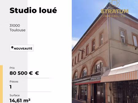 studio loué en rdc - jean jaurès - 31000